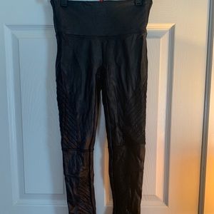 Spanx moto leather leggings